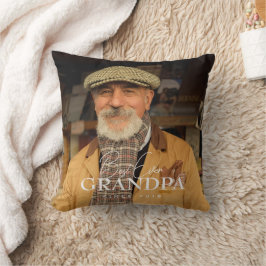 Best Ever Grandpa Since 20XX Simple Elegant Photo Kissen