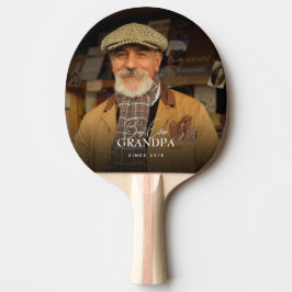 Best Ever Grandpa Since 20XX Simple Elegant Photo Tischtennis Schläger