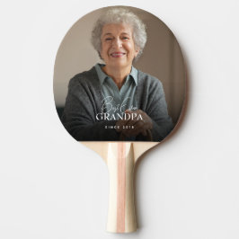 Best Ever Grandpa Since 20XX Simple Elegant Photo Tischtennis Schläger