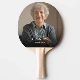 Best Ever Grandpa Since 20XX Simple Elegant Photo Tischtennis Schläger