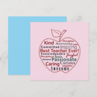 Best Ever Teacher Wertschätzung Red Apple Pink Blu