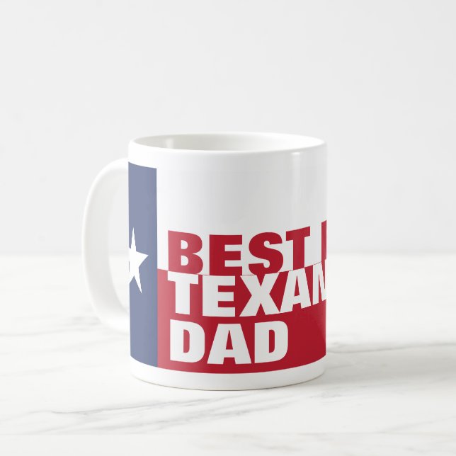 Best Ever TEXAN VATER Kaffeemaschine Tasse (Vorderseite Links)