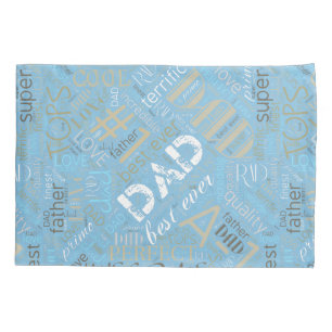 Best Ever Vater Word Cloud Blue ID263 Kissenbezug