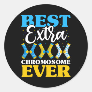 Best Extra Chromosome Syndrome Awareness Runder Aufkleber