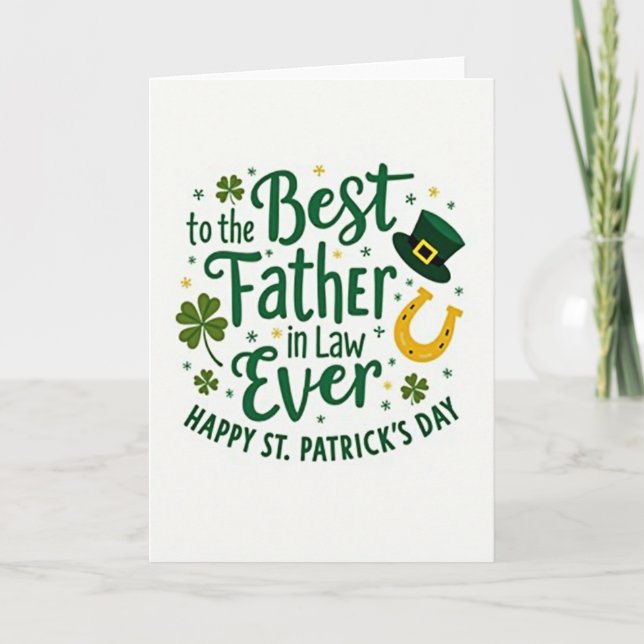Best Father In Law Ever Card Karte (Vorderseite)