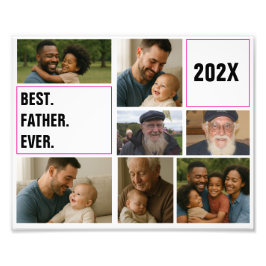 Best father's Ever Photo Collage and Custom Text