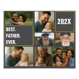 Best father's Ever Photo Collage and Custom Text
