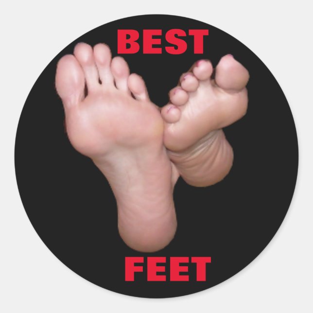 BEST FEET RUNDER AUFKLEBER (Vorderseite)