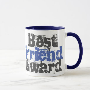 Best-Freund-Award in Blau und Grau Tasse