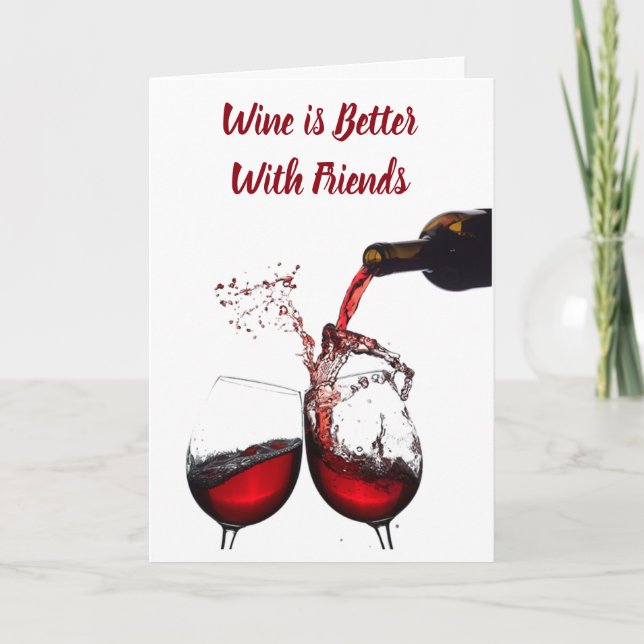 **BEST FREUND** & **BEST WEIN** FREUNDTAG KARTE (Vorderseite)