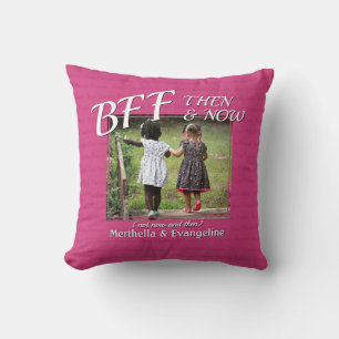 BEST FREUNDE  Keepake Memory FOTO Pink Kissen