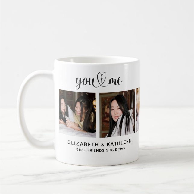 Best Friend 5 Foto Collage Tasse (Links)
