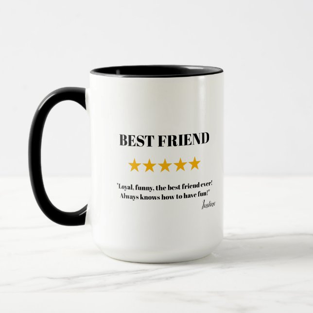 Best Friend 5 Star Review | Geschenk der besten Fr Tasse (Links)