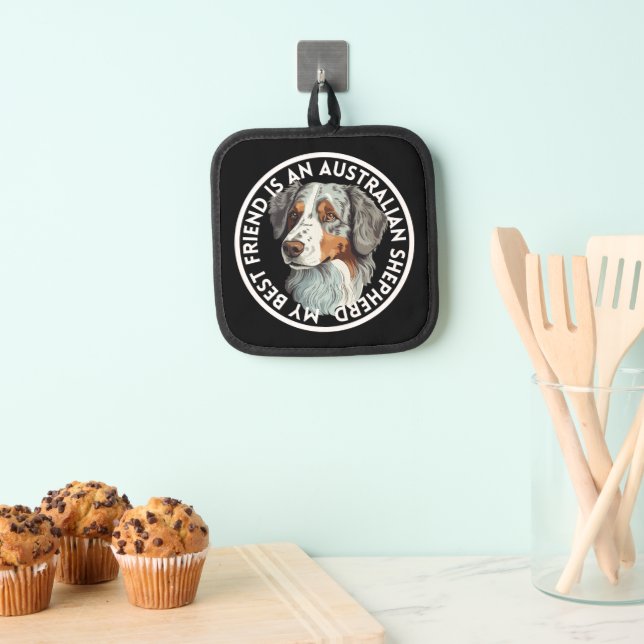 Best Friend Australian Shepherd Topflappen (Insitu (Hängend))