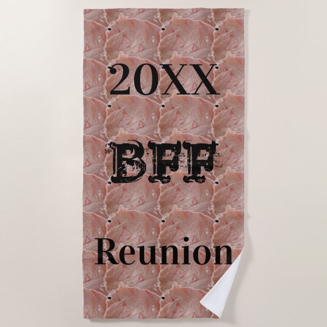 Best Friend Beach Trip Pool Party Pastellrosa Strandtuch (Vorderseite)