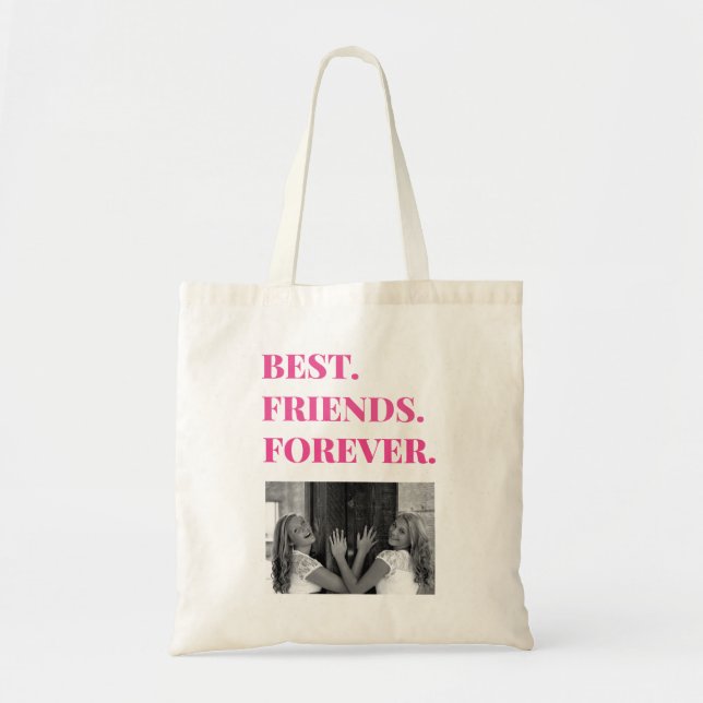 Best Friend BESTE FREUNDIN Bestie Foto Tote Bag Tragetasche (Vorne)