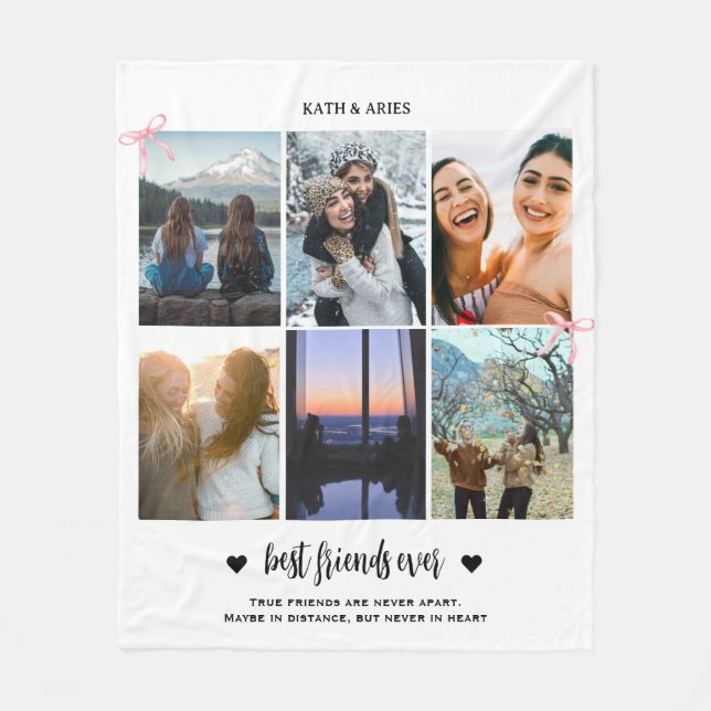Best Friend BESTE FREUNDIN Foto Fleecedecke (Vorderseite)