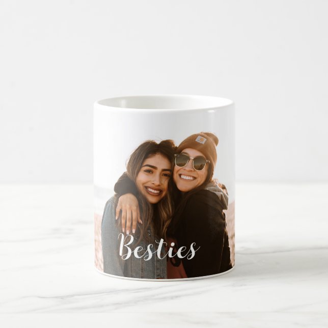 Best Friend Besties Custom Foto Kaffeetasse (Mittel)