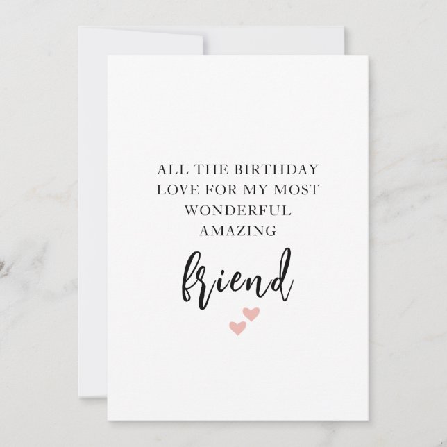 Best Friend Birthday Card Feiertagskarte (Vorderseite)