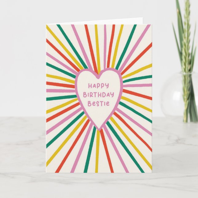Best Friend Birthday Card Karte (Vorderseite)
