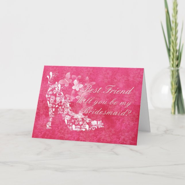 Best Friend Bridesmaid, werden Sie meine Bridesmai Einladung (Vorderseite)