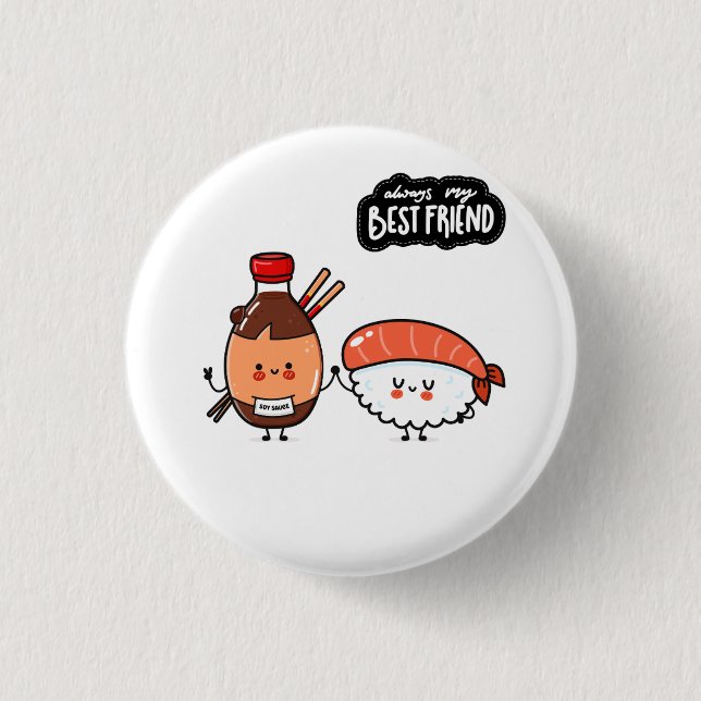 Best Friend Cute Food Button (Vorderseite)
