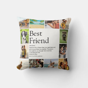Best Friend Definition Foto Collage Kissen