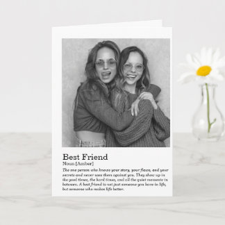 Best Friend dictionary Definition wedding gift Karte