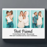 Best Friend Dictionary Typografie Drei Foto Fotoplatte<br><div class="desc">Dieses moderne Design zeigt drei Ihrer Lieblings-Fotos mit einer Beschreibung eines besten Freundes in moderner Typografie. #Foto #photogifts #gifts #gift #giftsforher #girihre #girties #beste Freundinnen #bestfriends #bffgifts #year-gifts #holidaygifts #personalizedgifts #personalisiert</div>
