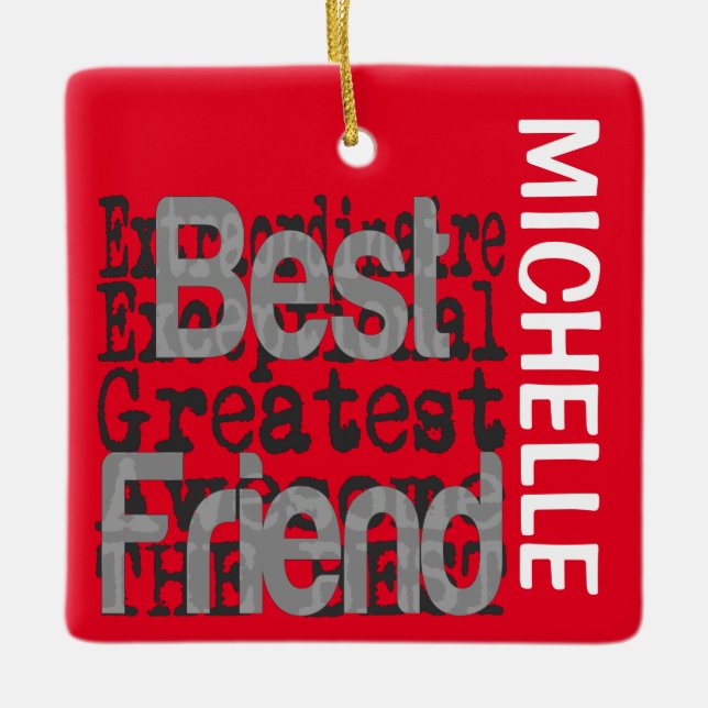 Best Friend Extraordinaire CUSTOM Keramikornament (Vorderseite)