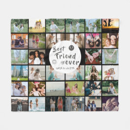 Best Friend Forever 34-Foto Collage Fleece Blanke