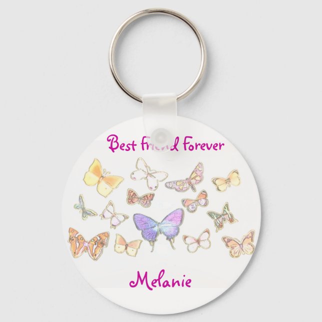 Best Friend Forever Butterfly Keychain Schlüsselanhänger (Vorderseite)