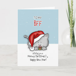 Best Friend forever - Cat Christmas card Feiertagskarte