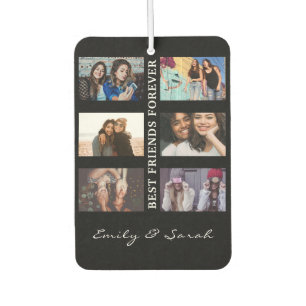 Best Friend Forever Custom 6 Foto Collage & Name Autolufterfrischer