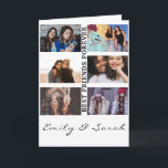 Best Friend Forever Custom 6 Foto Collage & Name Karte<br><div class="desc">Dieses Design hat eine einfache Collage Vorlage,  in der Sie Ihre 6 Lieblings-Bilder hochladen können. Dies ist das ideale Geschenk,  um Ihrer besten Freundin am Geburtstag Ihre Liebe zu zeigen. Sie können das Geschenk mit Ihren Namen personalisieren!</div>