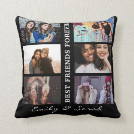 Best Friend Forever Custom 6 Foto Collage & Name Kissen