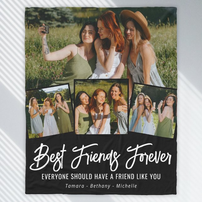 Best Friend Forever Foto Collage Fleece Blanket (Von Creator hochgeladen)