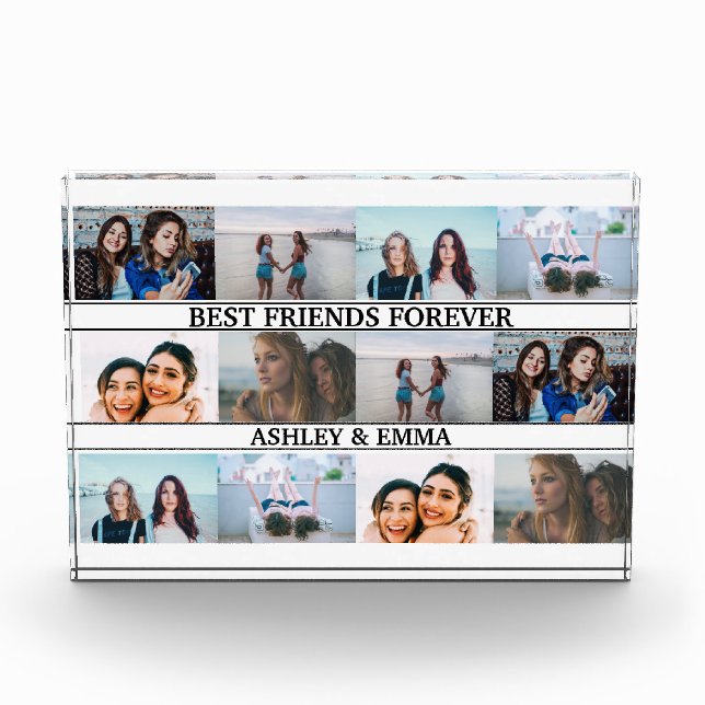 Best Friend Forever Individuellen Namens 12 FotoCo Fotoblock (Vorderseite)