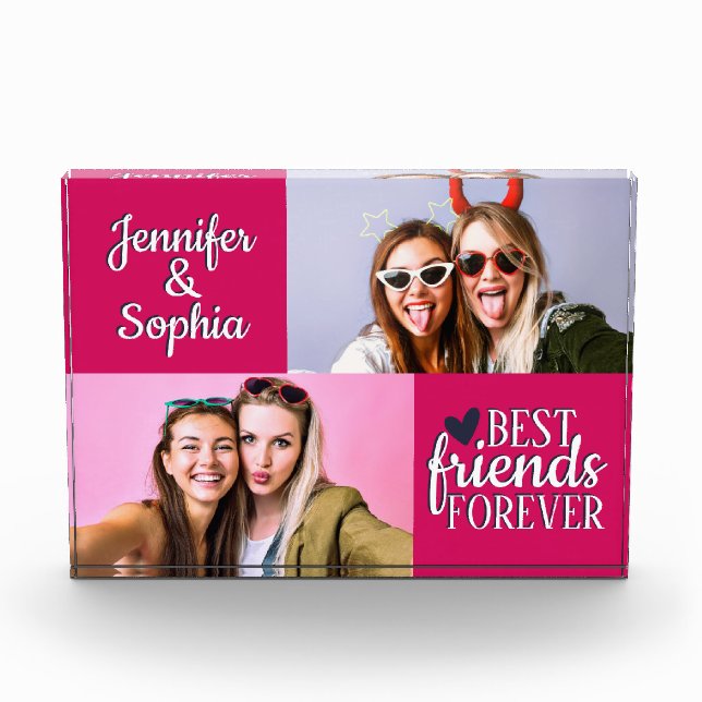 Best Friend für immer zwei Bilder Vorlage modern Fotoblock (Vorderseite)