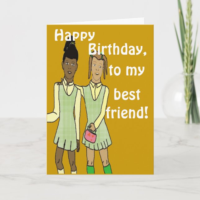 Best friend Geburtstagskarte Karte (Vorderseite)