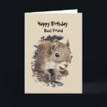 Best Friend Geburtstagspass mit Eichhörnchen Karte<br><div class="desc">Spaß Geburtstagskarte über das Altern für Ihren besten Freund mit einem grauen Eichhörnchen und Spaß in Aquarell sagen sie,  dass es beim Altern nicht darum geht,  wie viele Nüsse man hat,  sondern wenn man sich daran erinnern kann,  wo man sie hingetan hat.</div>