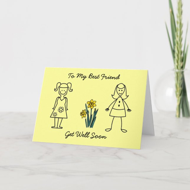 Best Friend Get Well Card Karte (Vorderseite)