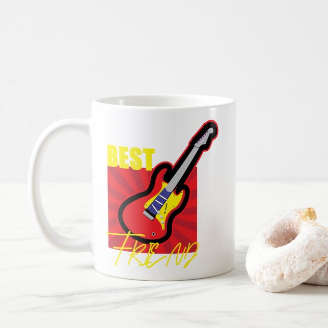 Best Friend Guitar Kaffeetasse (Mit Donut)
