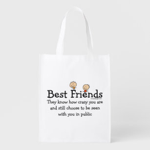 Best Friend Knows Wiederverwendbare Einkaufstasche
