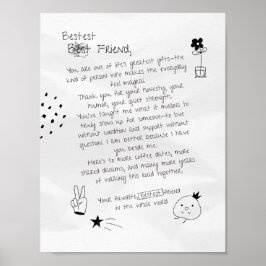 Best Friend Letter Poster