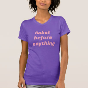Best Friend Lila & Pink Retro Fett Statement-T-Shi T-Shirt