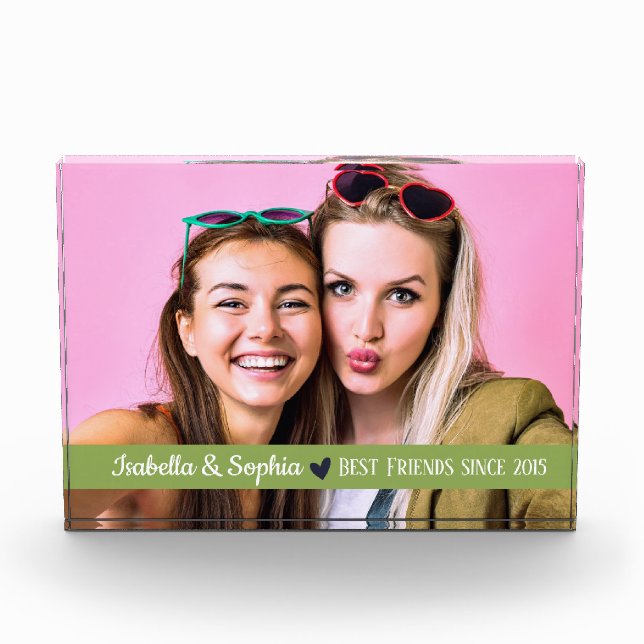 Best Friend Moderne BESTE FREUNDIN von Fotovorlage Fotoblock (Vorderseite)