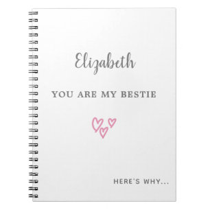 Best Friend Personalisiert BESTE FREUNDIN Scrapboo Notizblock