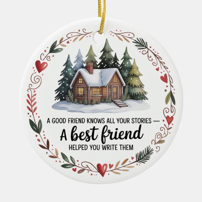 Best Friend Photo Christmas Tree Ornament (Vorne)