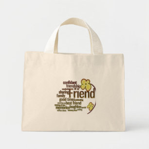 Best Friend Quotes Bag Mini Stoffbeutel
